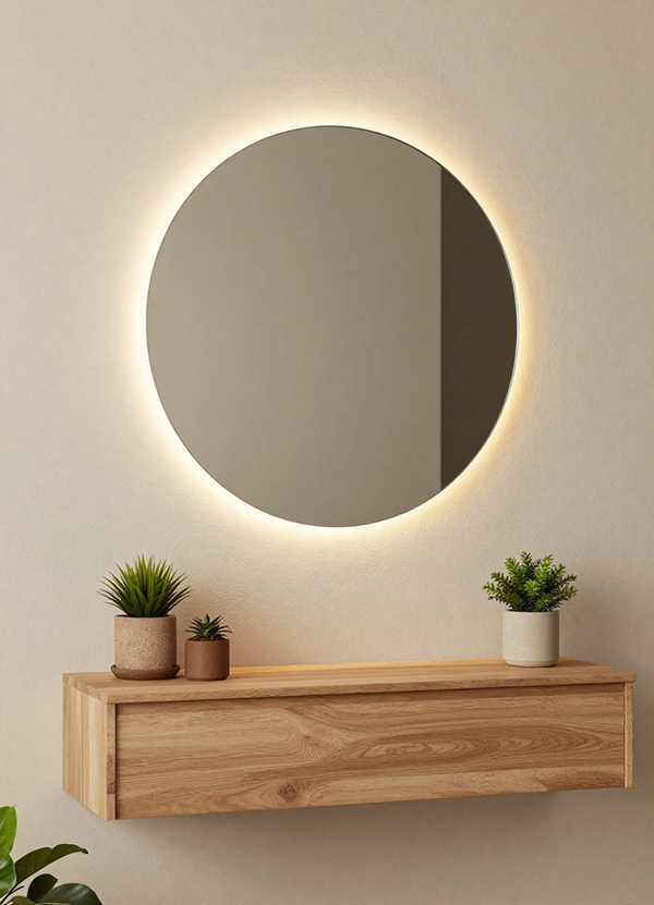 Producto: Espejo redondo — con o sin iluminación LED